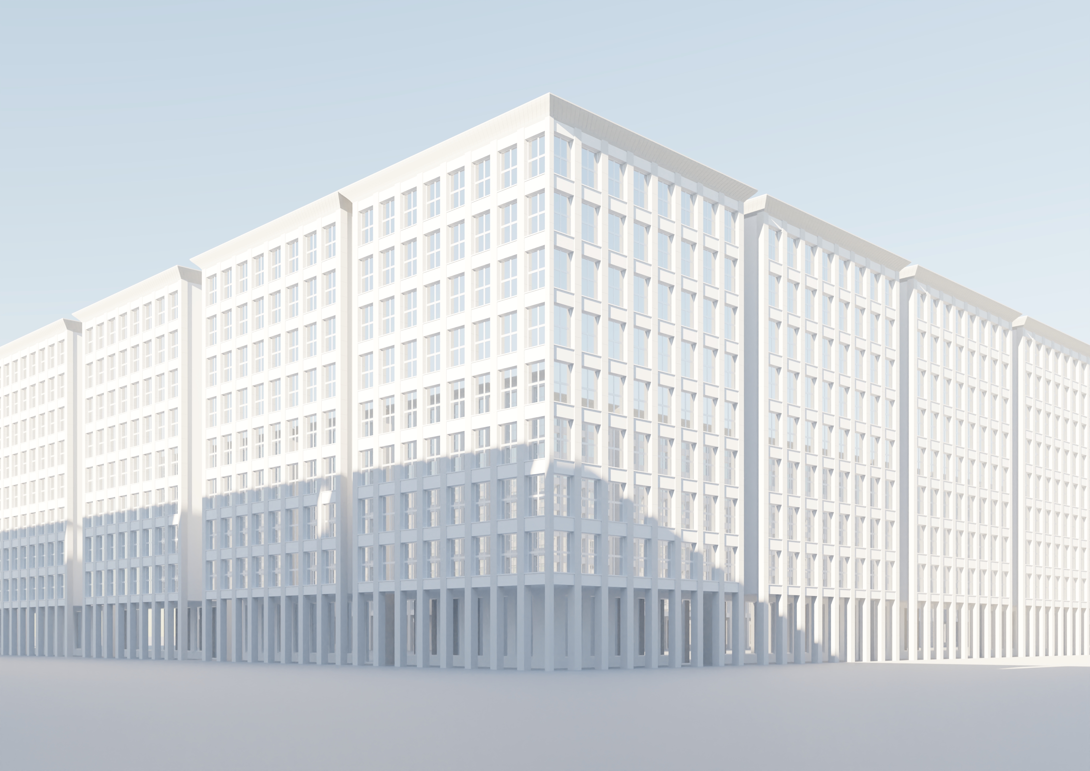 City Building Template with Colonnade preview image 1